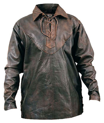 Cress skinnskjorte av smidig og sterkt geiteskinn modell trapperskjorte