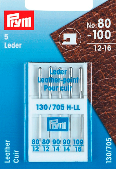 Prym No 80 symaskinnål 80/100 for skinn 