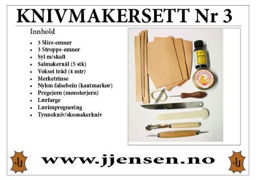 Startsett for knivslire-nybegynnersett knivslire-startkit-masurlær-Jørn Jensen Lærhandel