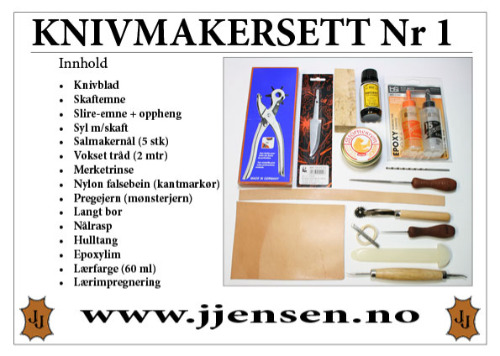 Startsett for knivmaking-nybegynnersett knivlaging-startkit-Jørn Jensen Lærhandel