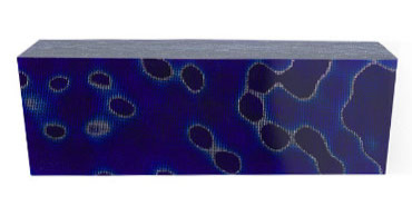 Raffir Alume Blue wasp knivskaft kompositt